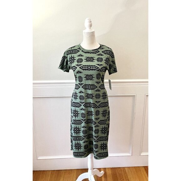 Lularoe Marly Dress w Pockets NWT Green XXS - Picture 1 of 4